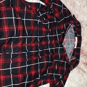Red flannel maternity Shirt